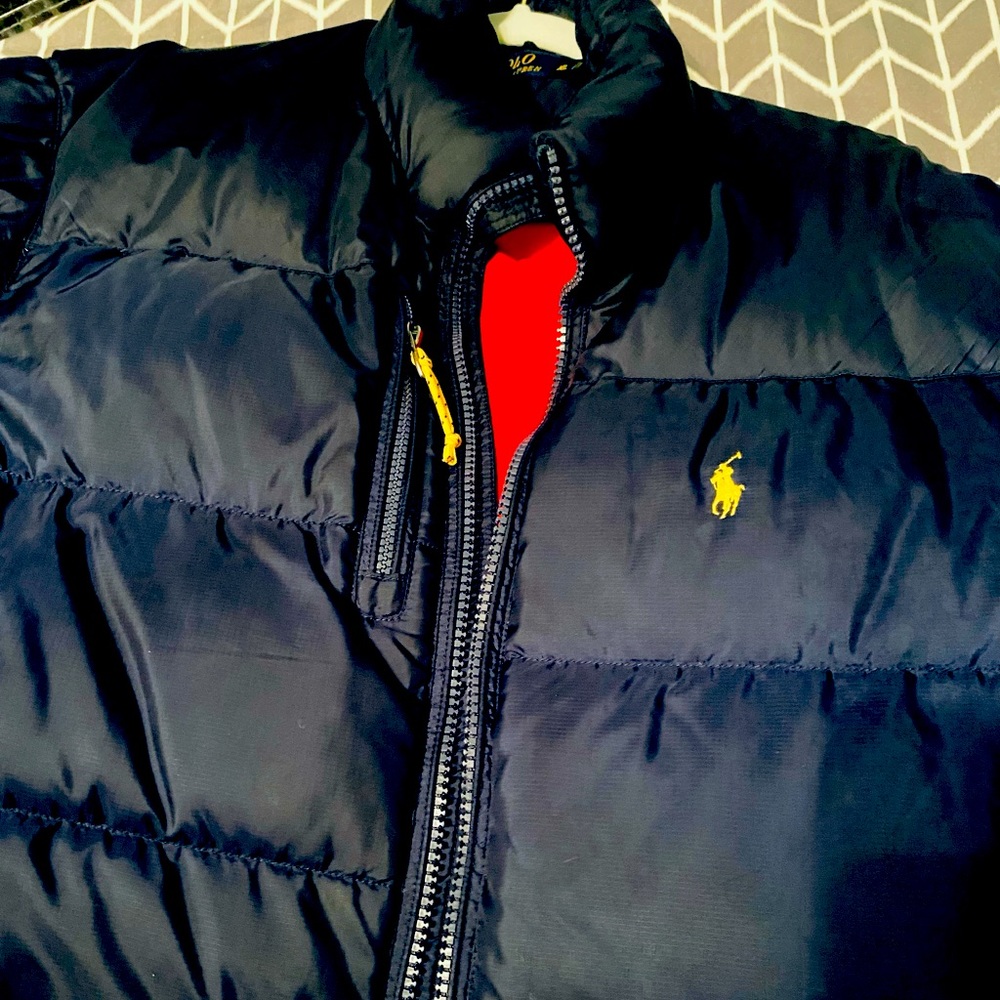 Polo Navy Blue Classic Puffer Jacket (XL)